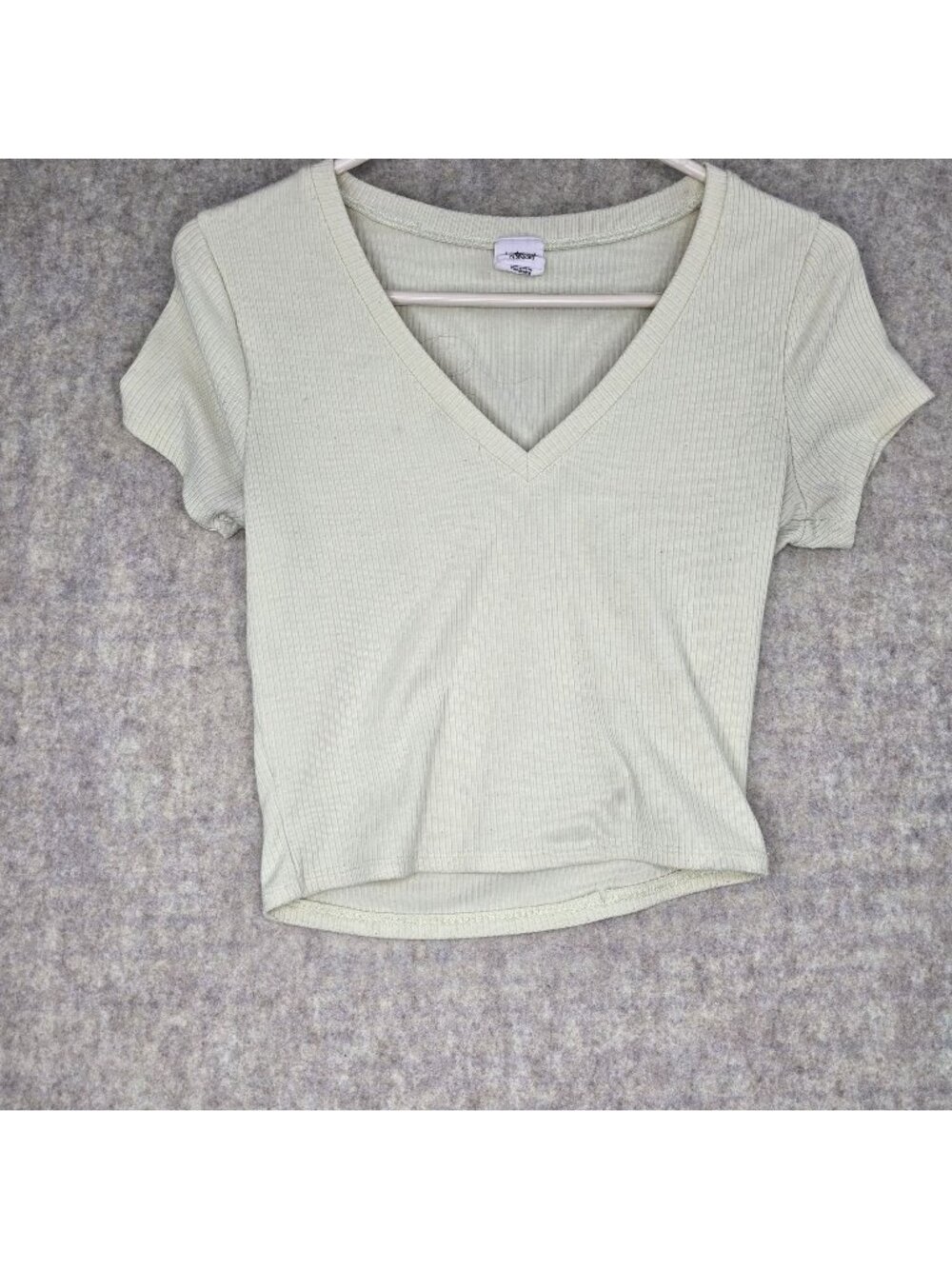 Destined Medium Ribbed Knit V-Neck T-Shirt